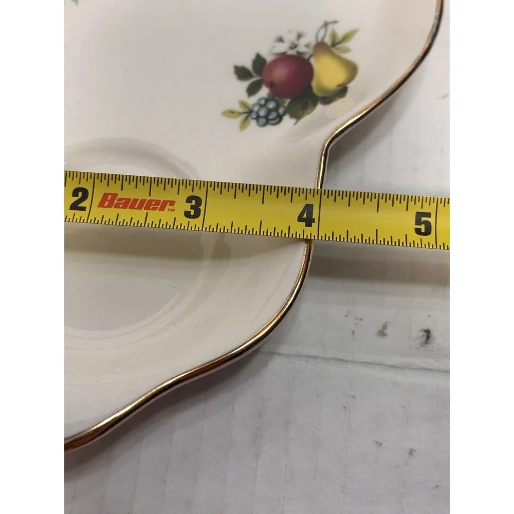 Vintage Old Foley James Kent England Fruit Candy Dish‎ Gold Trim Staffordshire